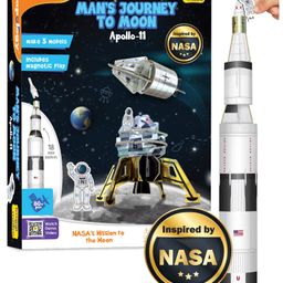 Imagimake Mapology Man's Journey to Moon 3D Puzzle  103 Pieces - Multicolor-16