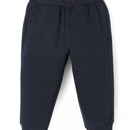 Zero Knit Full Length Solid Color Fleece Pant - Navy Blue-picture-25