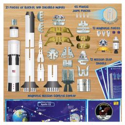Imagimake Mapology Man's Journey to Moon 3D Puzzle  103 Pieces - Multicolor image 2