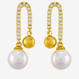 Kushal's Fashion Jewellery Gold-Plated Drop Earrings-picture-10