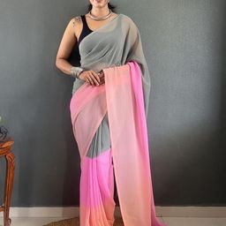 all about you Ombre Pure Chiffon Saree-picture-36