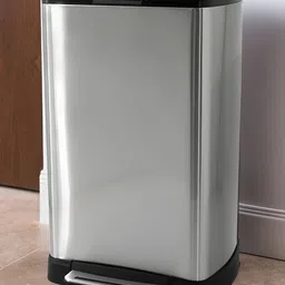 The Better Home Black & Grey Stainless Steel Pedal Dustbin - 30L-12