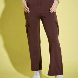 BUY NEW TREND Women Relaxed High-Rise Cargos Trousers-picture-43