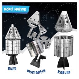 Imagimake Mapology Man's Journey to Moon 3D Puzzle  103 Pieces - Multicolor image 5