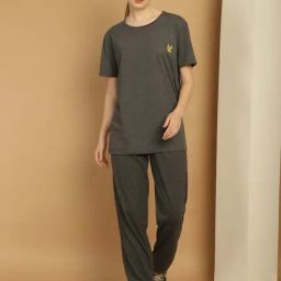 Vimal Jonney Anthracite Grey Cotton Sports T-Shirt Track Pant Set-picture-42