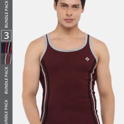 Dollar Bigboss Assorted Cotton Regular Fit Vest - Pack Of 3-image-52