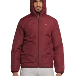 Wildcraft Maroon & Navy Regular Fit Quilted Reversible Jacket-picture-5