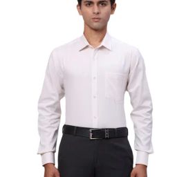 Park Avenue White Slim Fit Texture Shirt-picture-4