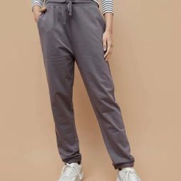 Fame Forever By Lifestyle Dark Purple Cotton Regular Fit Trousers-picture-47