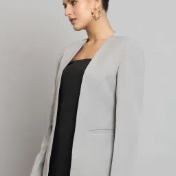 Powersutra Grey Regular Fit Blazer image 4
