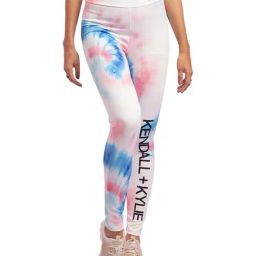KENDALL + KYLIE White Printed Sports Tights-image-81