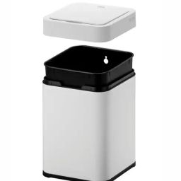 Obsessions White Stainless Steel Rechargeable Sensor Dustbin With Liner (10 Litre) image 3