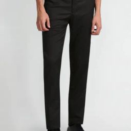 Arrow Black Slim Fit Trousers-image-105