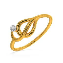 Kisna Diamond & Gold Jewellery Abrielle 14k (585) Diamond & Gold Ring For Women-image-77