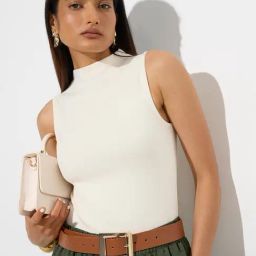 Wardrobe by Westside Off-White Solid Sleeveless Top-image-56