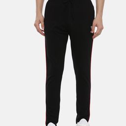 3PIN Men Black Solid Cotton Track Pants-image-23