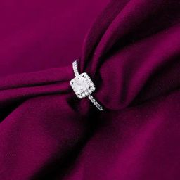 GIVA 925 Sterling Silver Zircon Squared Beauty Ring Adjustable For Women-image-65