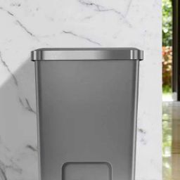 OBSESSIONS Grey Plastic Step Dustbin with Fingerprint Resistant (35 L)-16