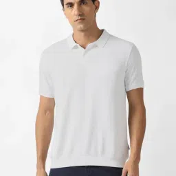Van Heusen White Cotton Regular Fit Polo T-Shirt-picture-34