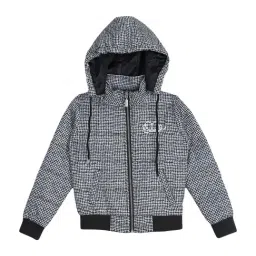 Elle Kids Silver Grey Self Pattern Jacket-image-91