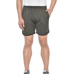 Chkokko Olive Green Regular Fit Sports Shorts-image-73