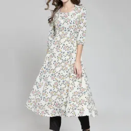 Sera Cream & Black Printed Kurta With Pants-image-45