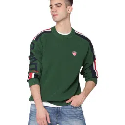 GANT Green Printed Full Sleeves Sweater-39