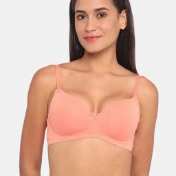 Zivame Peach Non-wired Non-padded Full Coverage Bra-image-26