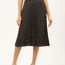 Anvi Be Yourself Black Printed Skirt-image-67