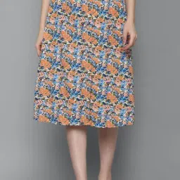 Allen Solly Multicolor Floral Print Skirt-image-67