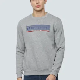Louis Philippe Sport Grey Regular Fit Printed SweatShirt-picture-34