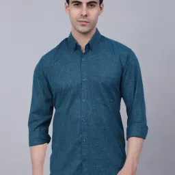 Jainish Teal Regular Fit Shirt-image-53