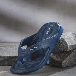 Yoho Women's Accupressure Floats Blue Flip Flops-92
