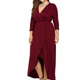 StyleCast Curve V-Neck Plus Size Maxi Dress-image-52