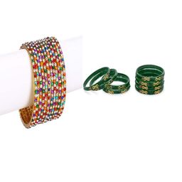 SOMIL Set Of 20 Multi Alloy Artificial Stones and Beads Antique Bangles-image-59