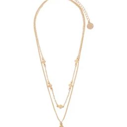 Forever New Gold Demi Clover Necklace-11