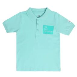 Miniklub Boys Blue Printed Regular Fit Polo-image-97