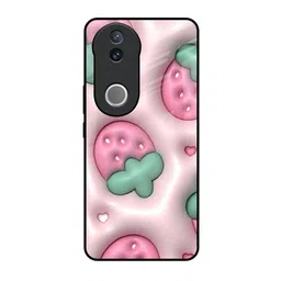 QRIOH Quirky Printed Vivo V50 5G Loveberry Bliss Glass Back Case-image-94