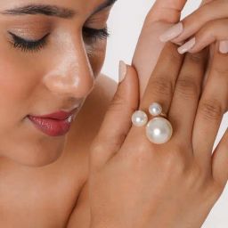 Joker & Witch Laguna Pearl Gold Ring for Women-13