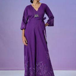 Okhai Dark Purple Embroidered Jumpsuit-picture-14