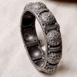 Teejh Ethnic  Arika Silver Oxidized Bangle for Women-image-84