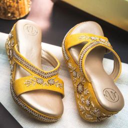 NR by Nidhi Rathi Women's Mustard Casual Wedges-image-74