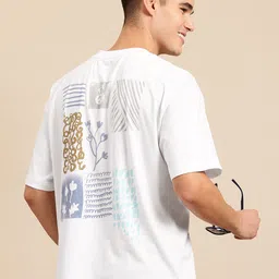 Mast & Harbour Graphic Printed Drop-Shoulder Sleeves T-shirt-picture-10