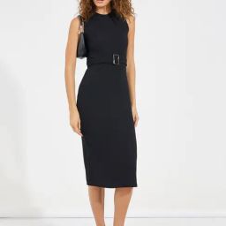 Styli Black Plain Bodycon Dress-picture-13