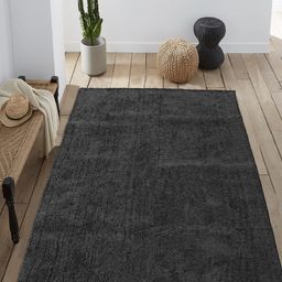 Saral Home Grey Solid Anti-Skid Carpet-19