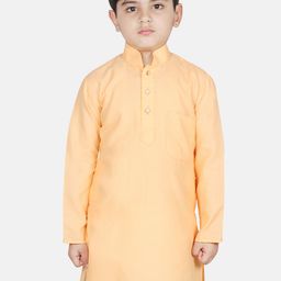 SG YUVRAJ Boys Orange Solid Straight Kurta-picture-24