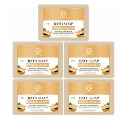 Nuerma Science Set Of 5 100% Natural Herbal Sandalwood Bath Soap - 125 gm Each-22