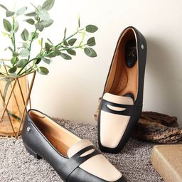 yoho Women Colourblocked Slip-On Round Toe Loafers-image-29