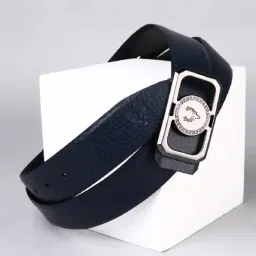 Allen Solly Navy Leather Waist Belt for Men-picture-34