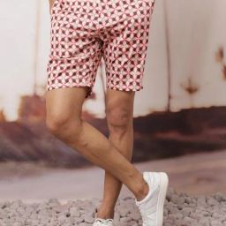 Rare Rabbit Pink Cotton Regular Fit Printed Shorts-picture-0